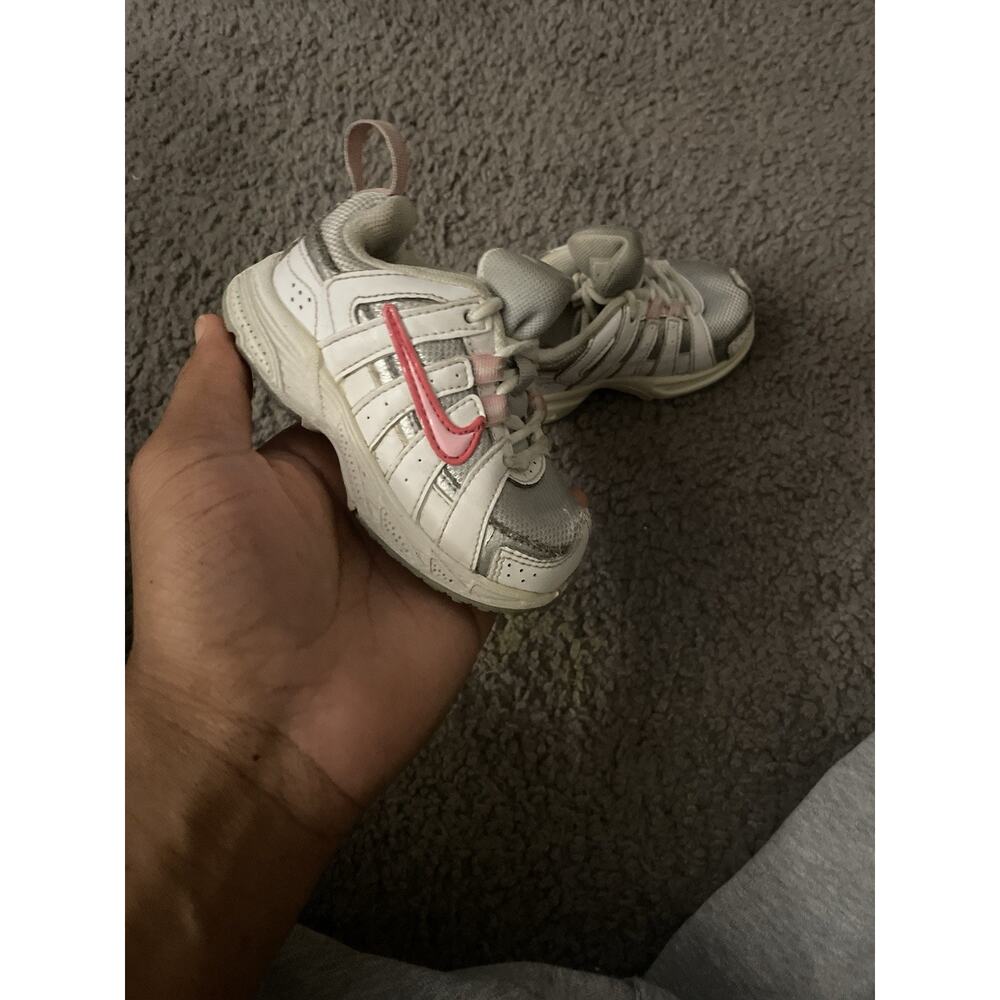 Size 5c-Nike Air Max P2 Toddler Shoes White Pink Silver Sneakers 386609-061